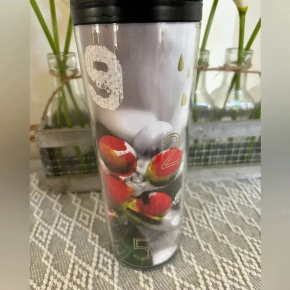 Starbucks Plastic Holiday Tumbler. Appears to be from 2015. 16 fl. Oz. - Picture 3 of 8